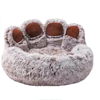 Vordila Plushy Grey/Brown Dog Bed