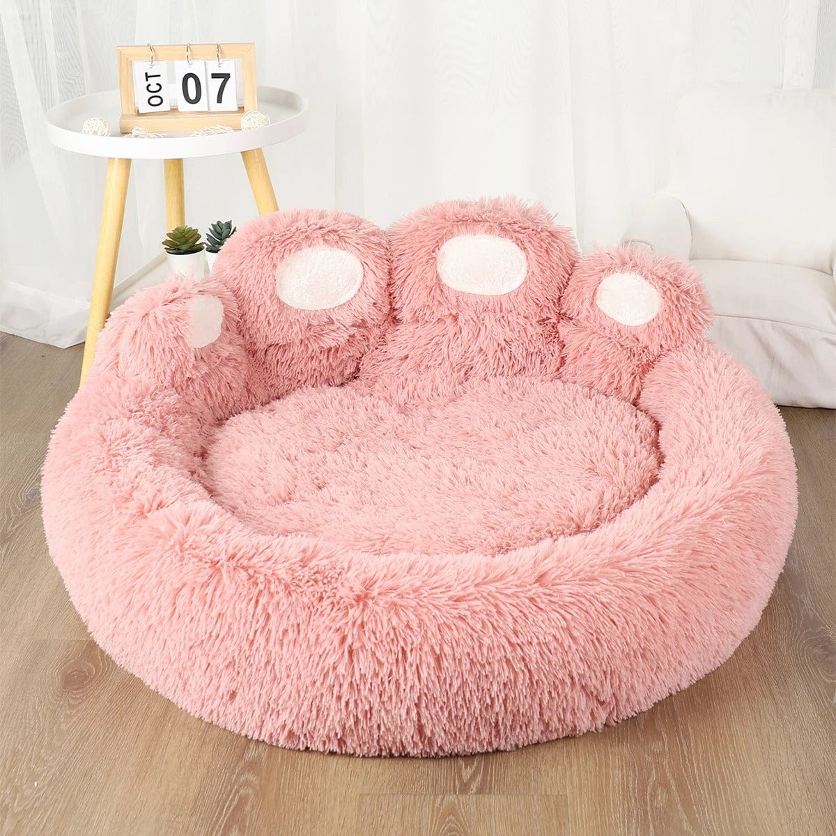 Vordila Plushy Pink Dog Bed